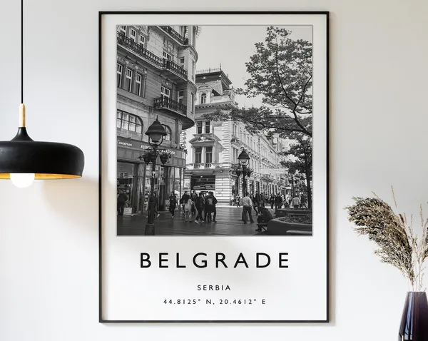 Belgrade Travel Poster, Serbia Travel Art Print