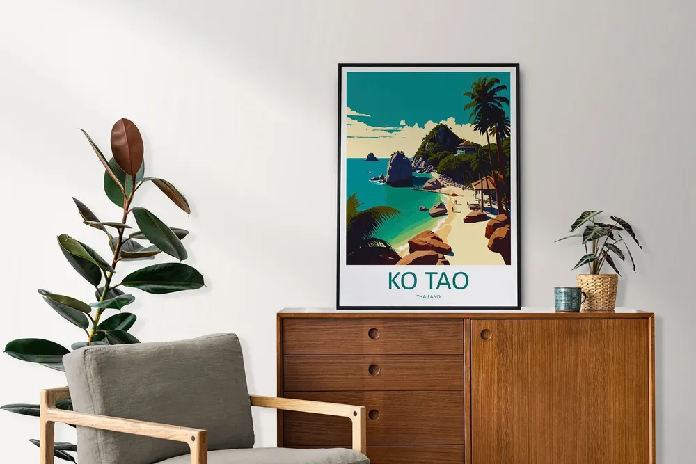 Ko Tao Travel Poster, Thailand Wall Art - Image 2