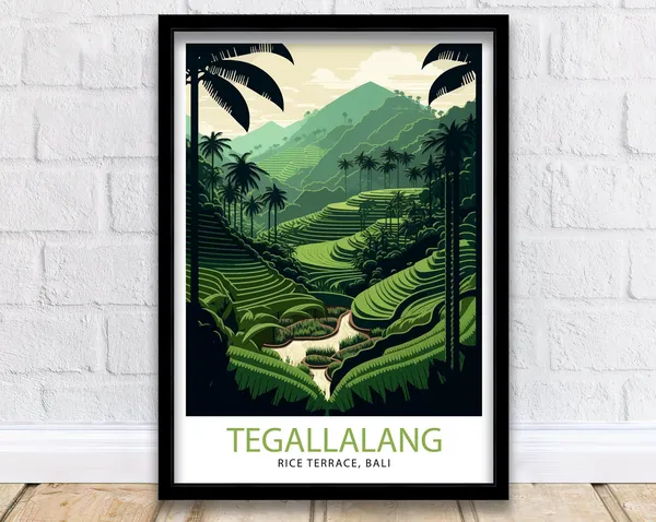 Tegallalang Rice Terrace Bali Travel Poster