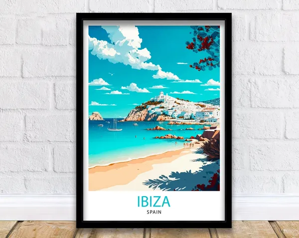Ibiza Travel Poster, Spain Travel Print