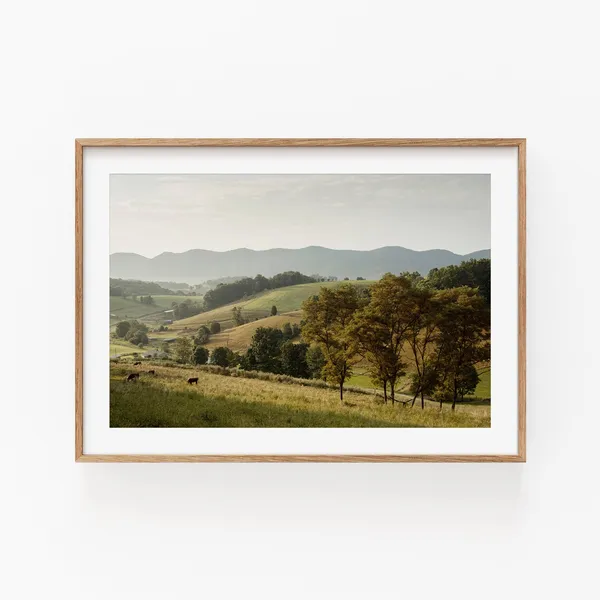 Wild Horse Mountain Nature Art Print, Minimalist