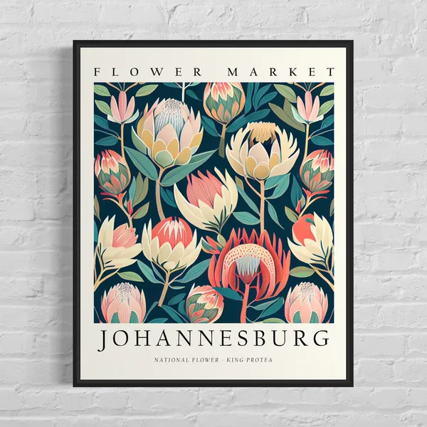 Johannesburg South Africa Flower Market Art Print