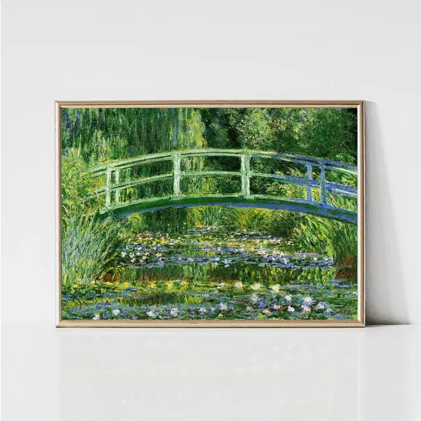 Claude Monet Water Lilies Japanese Bridge Art Print