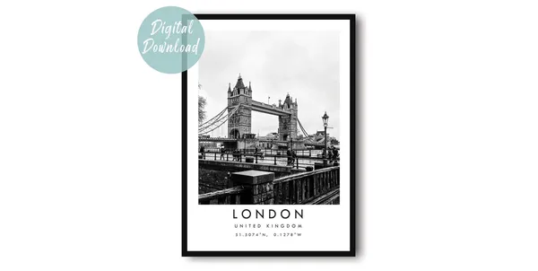 London Travel Poster, European City Art Print