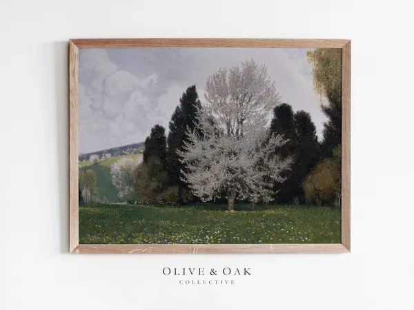 Spring Landscape - Vintage Farmhouse