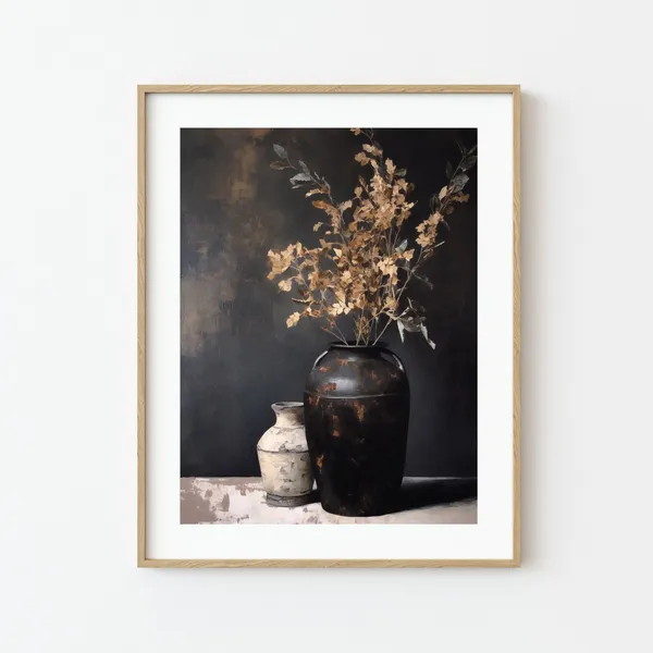 Rustic Botanical Still Life, Vintage Plant Art Print