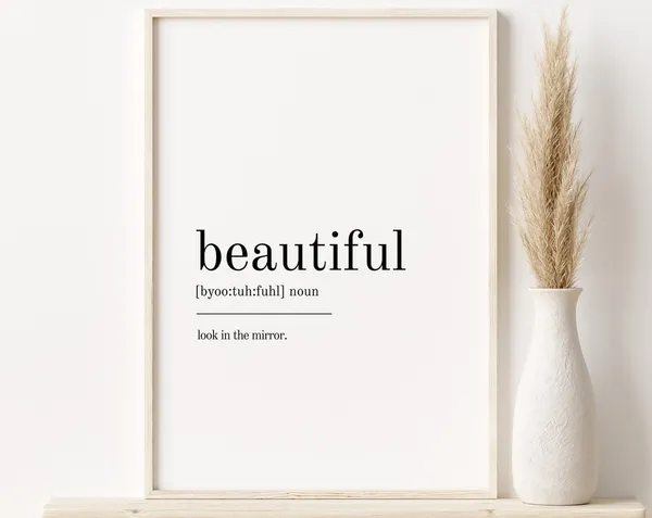 Beautiful Minimalist Quote Art Print, Modern Wall Art