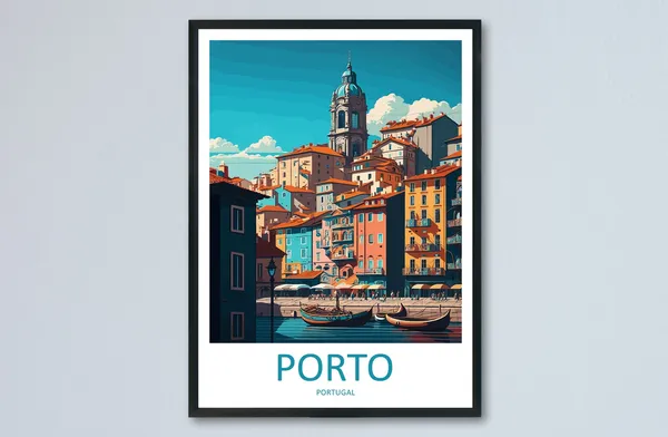 Porto Travel Poster, Portugal Art Lover Gift