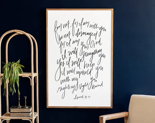 Fear Not For I Am With You Scripture Art Print