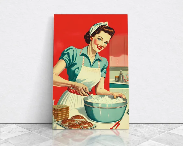 1950s Baking Advertisement, Retro Vintage MCM Print