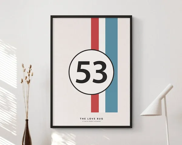 Herbie The Love Bug Minimalist Movie Poster Print