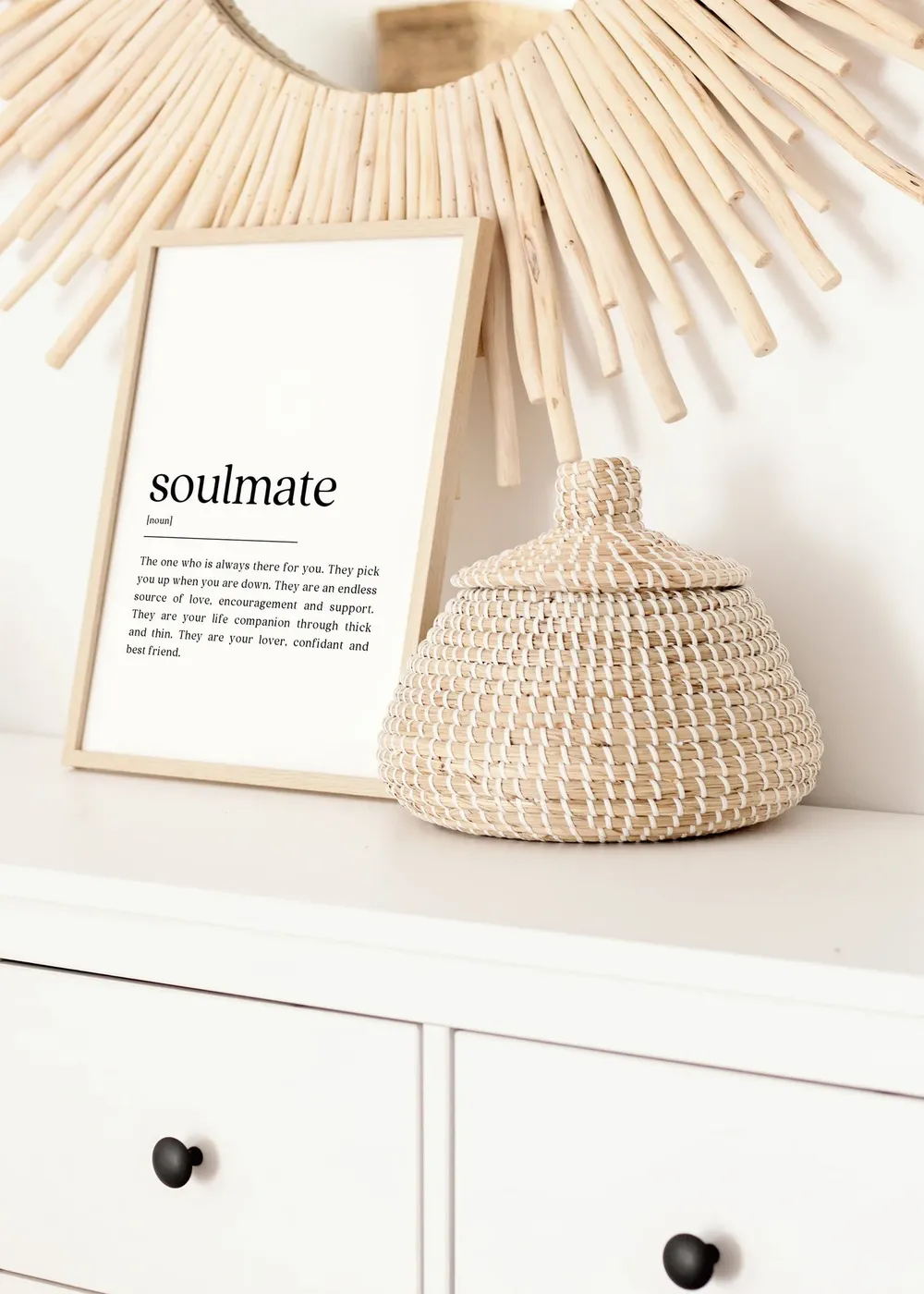 Soulmate Definition Minimalist Modern Art Print - Image 2