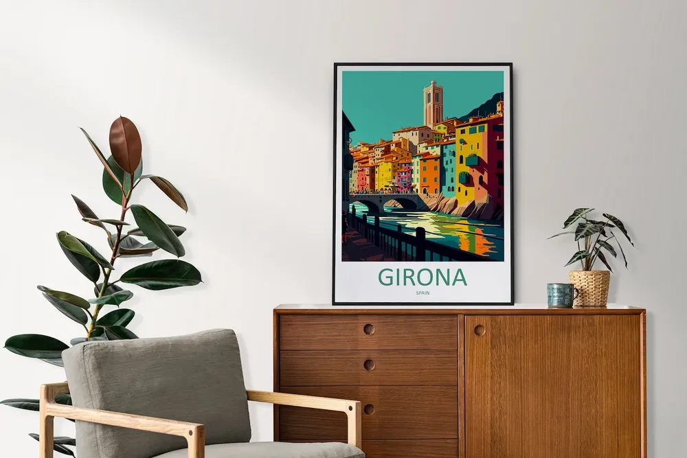 Girona Travel Poster, Spain Wall Art - Image 2