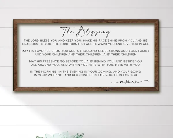 Kari Jobe Blessing Song Scripture, Christian Wall Art Print