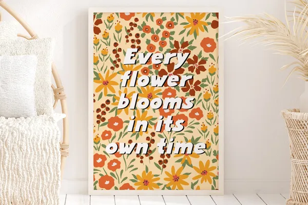 Flower Print, Maximalist Botanical Wall Art