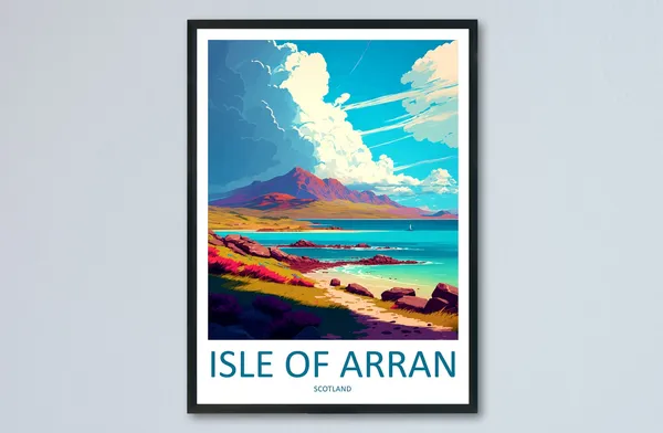 Isle Of Arran Travel Poster, Scotland Wall Art