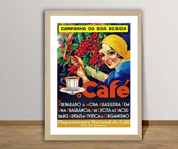 Campanha Da Boa Bebida Brazil Vintage Travel Poster