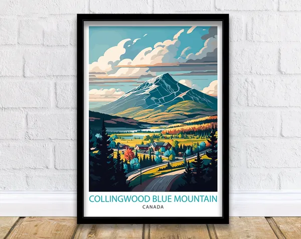 Collingwood Blue Mountain Canada Travel Poster