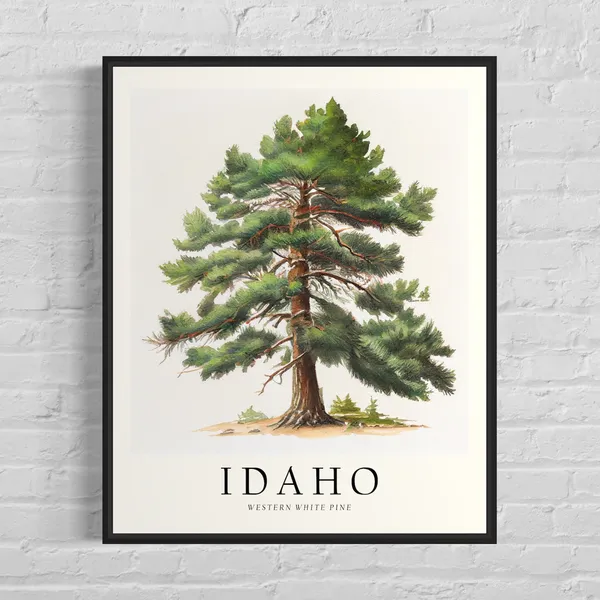Idaho State Tree Art Print, Western White Pine