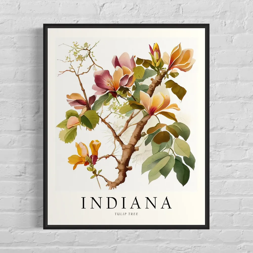 Indiana State Tree Tulip Tree Art Print