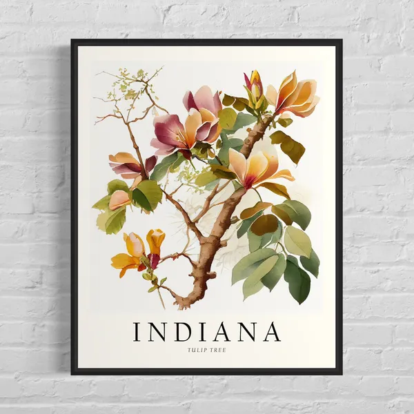 Indiana State Tree Tulip Tree Art Print