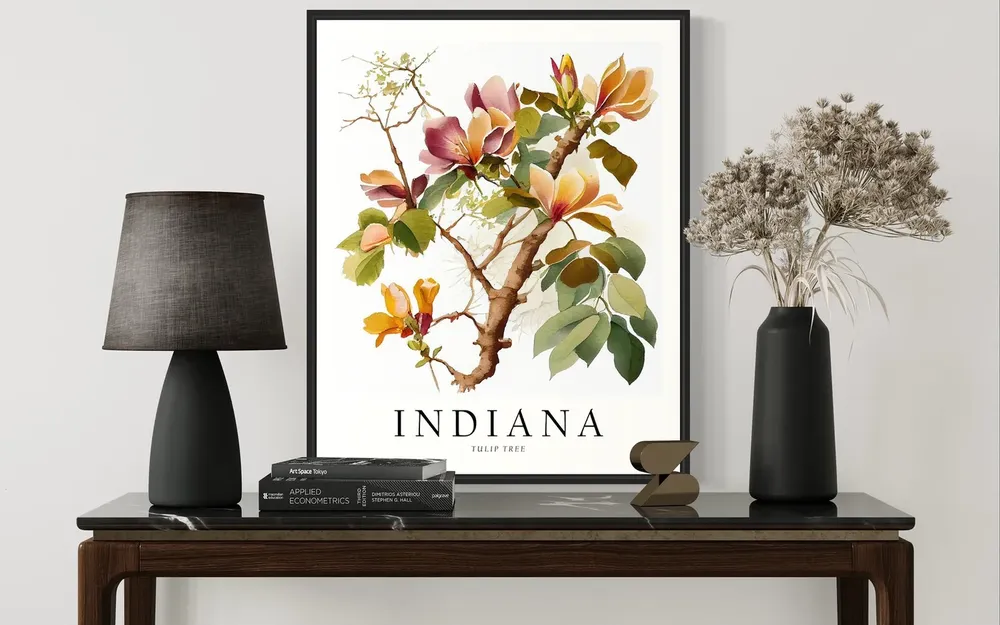 Indiana State Tree Tulip Tree Art Print - Image 2