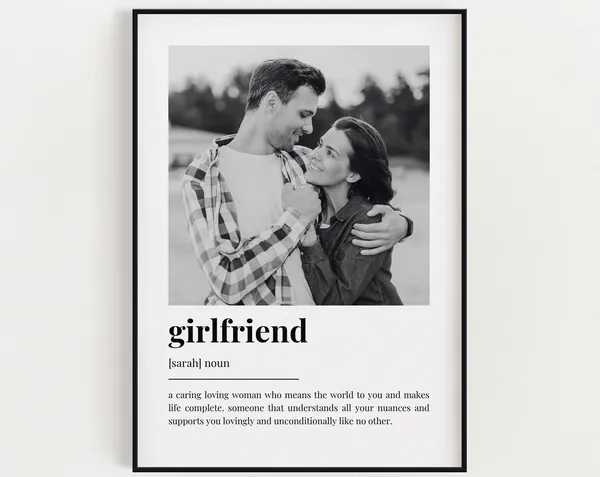 Personalized Girlfriend Definition Quote Art Print