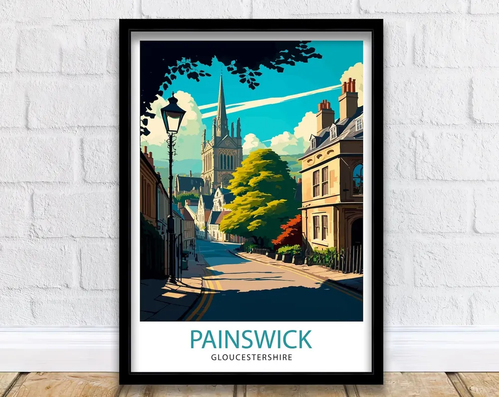 Painswick Travel Poster, UK Home Decor