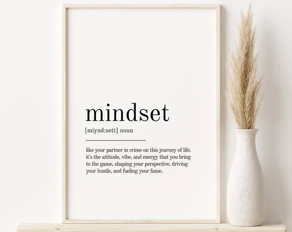 Mindset Definition Personalized Art Print