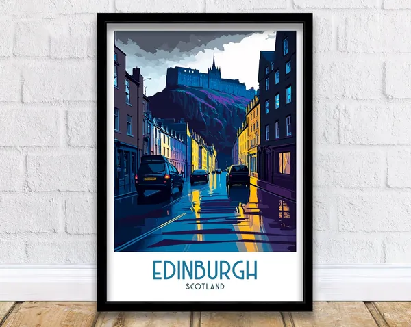 Edinburgh Scotland Travel Poster, Travel Poster
