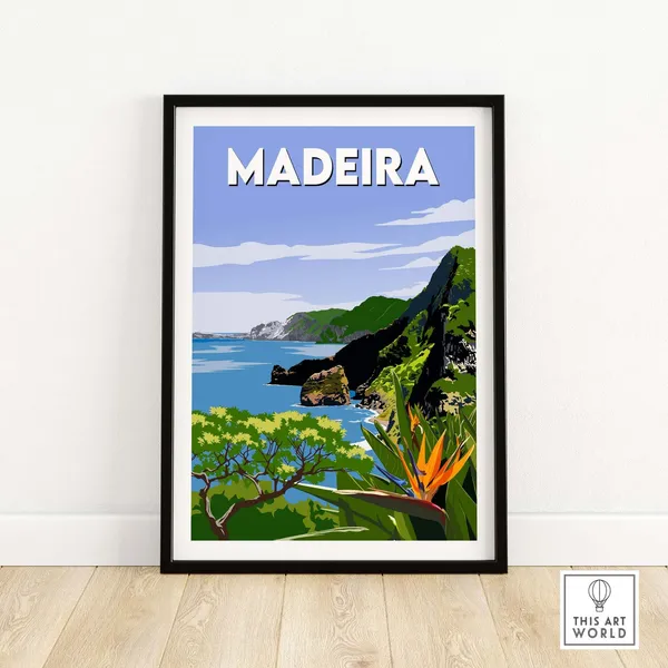 Madeira Travel Poster, Portugal Travel Poster