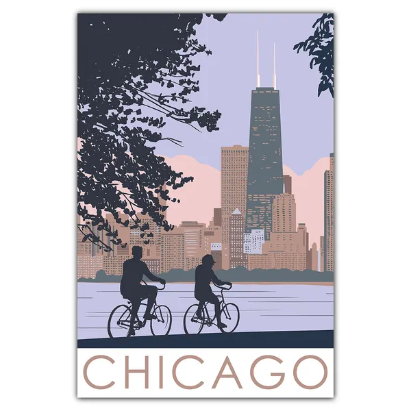 Chicago Lakefront Travel Poster