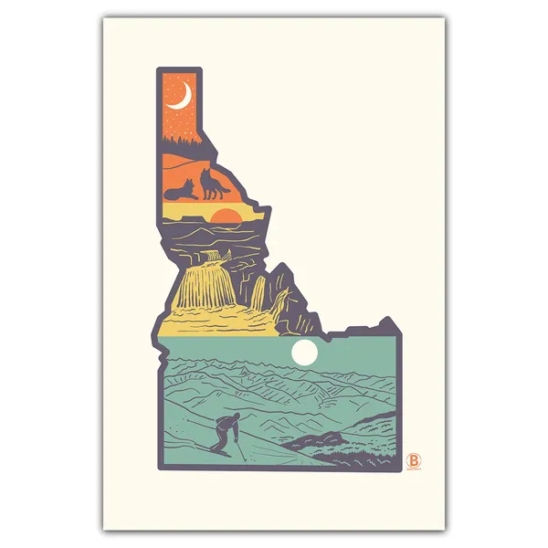 Layers Of Idaho Travel Poster