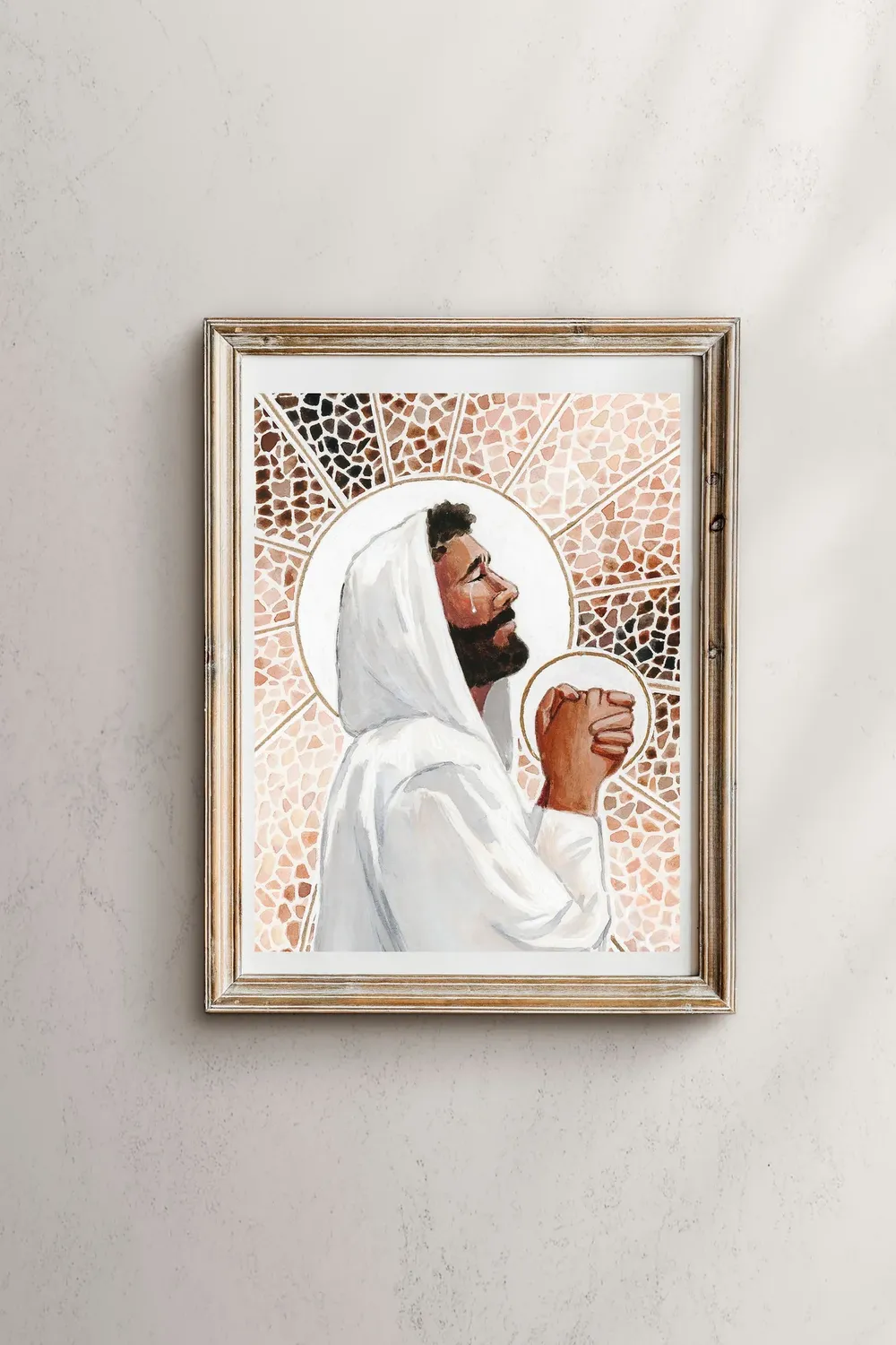 For All Mankind Christ Praying Art Print