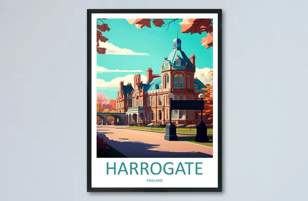 Harrogate Travel Poster, England Wall Art Print