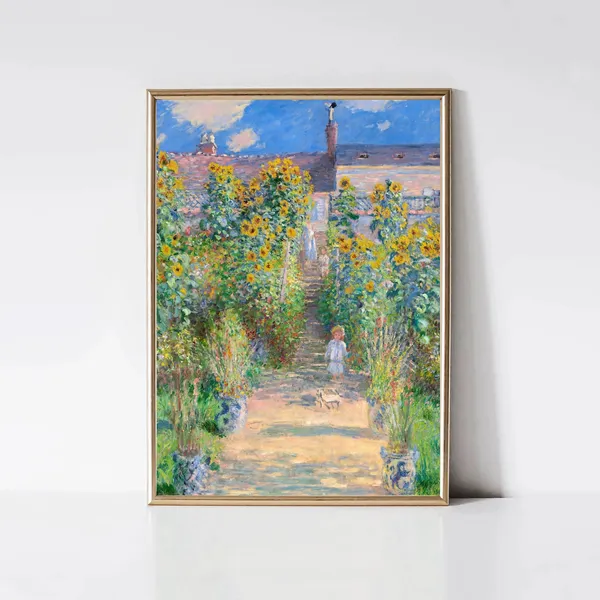 Claude Monet Garden At Vetheuil Art Print
