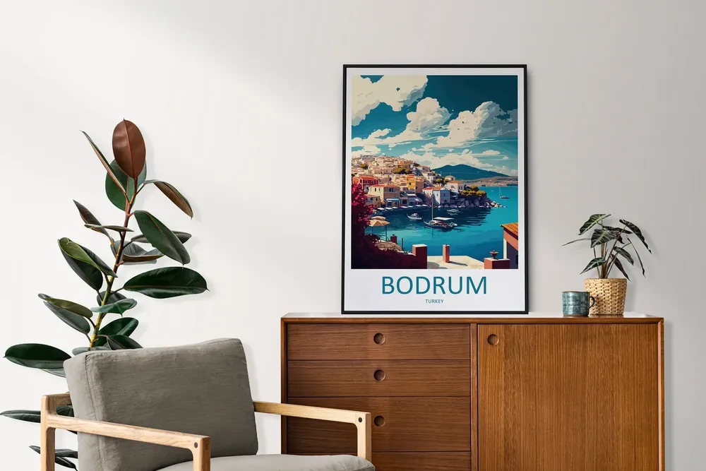 Bodrum Travel Poster, Turkey Wall Decor - Image 2
