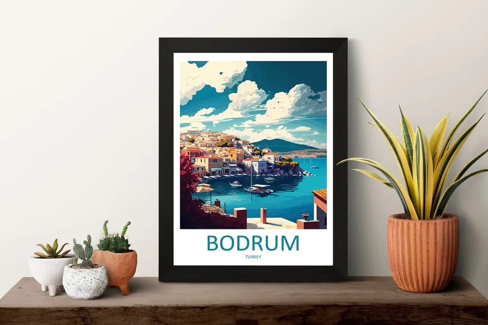 Bodrum Travel Poster, Turkey Wall Decor - Image 3