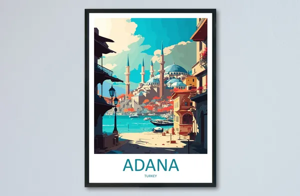 Adana Travel Poster, Turkey City Wall Art
