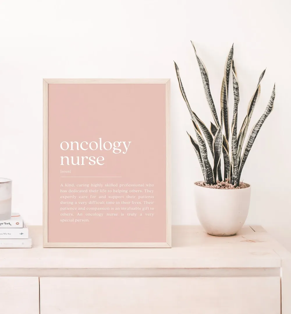 Oncology Nurse Definition, Gift for Coworker Art Print - Image 2