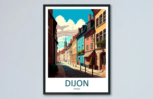 Dijon Travel Poster, France Place Print