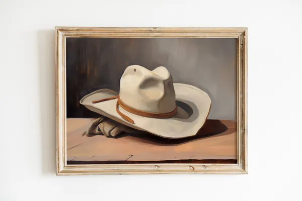 Cowboy Hat Print, Rustic Country Art Print
