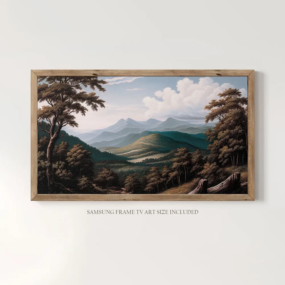 Blue Ridge Parkway Vintage Oil Painting Travel Poster - Image 3