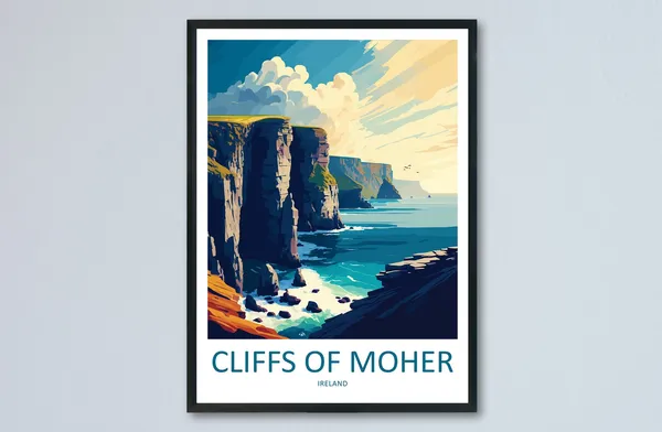 Cliffs Of Moher Landscape Art Print, Ireland