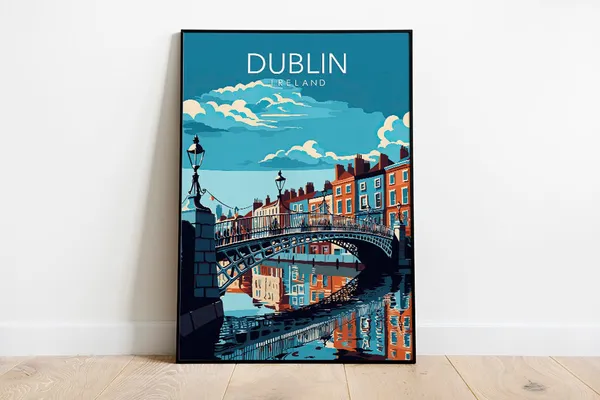 Dublin Modern Poster Print, Travel Wall Art