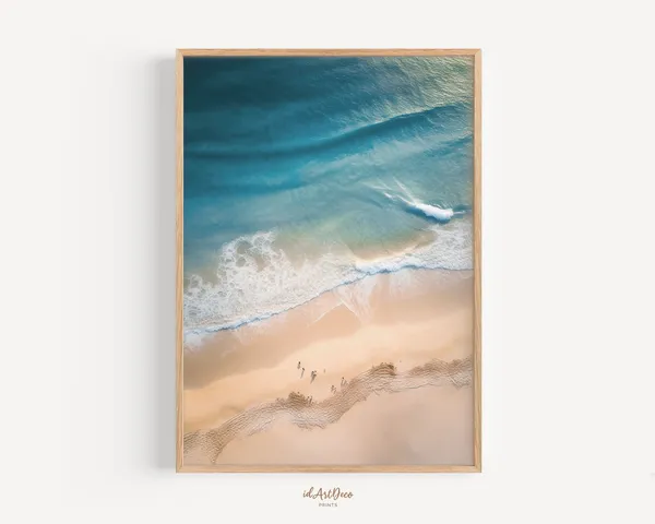 Aerial Beach Ocean Photography Art Print