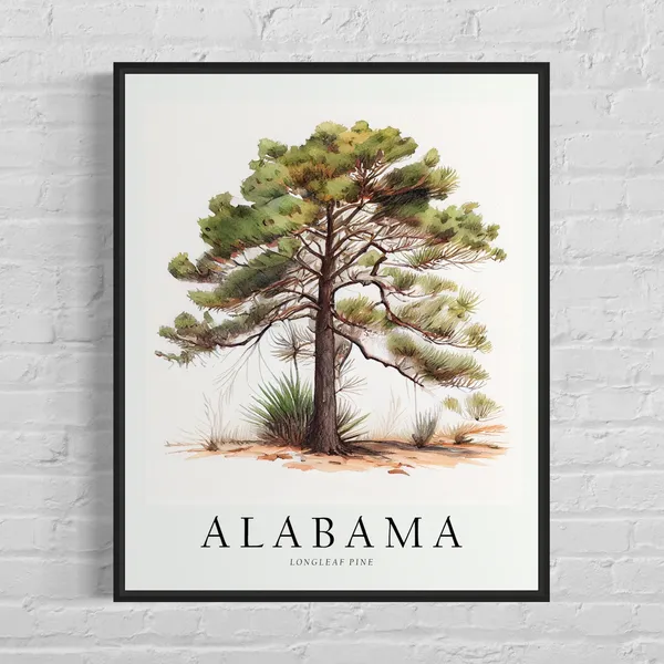 Alabama State Tree Longleaf Pine Art Print