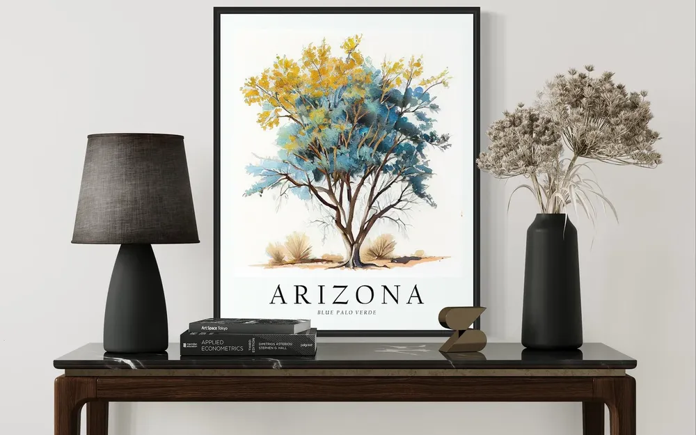 Arizona Blue Palo Verde Tree Art Print - Image 2
