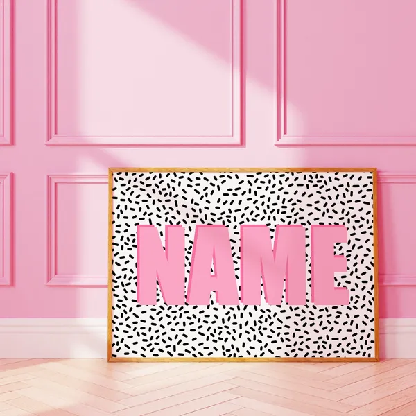 Personalized Name Wall Print, Custom Art