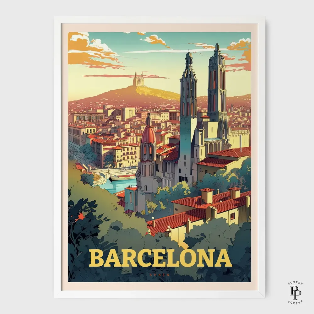 Barcelona Spain Wall Art Poster - Image 2